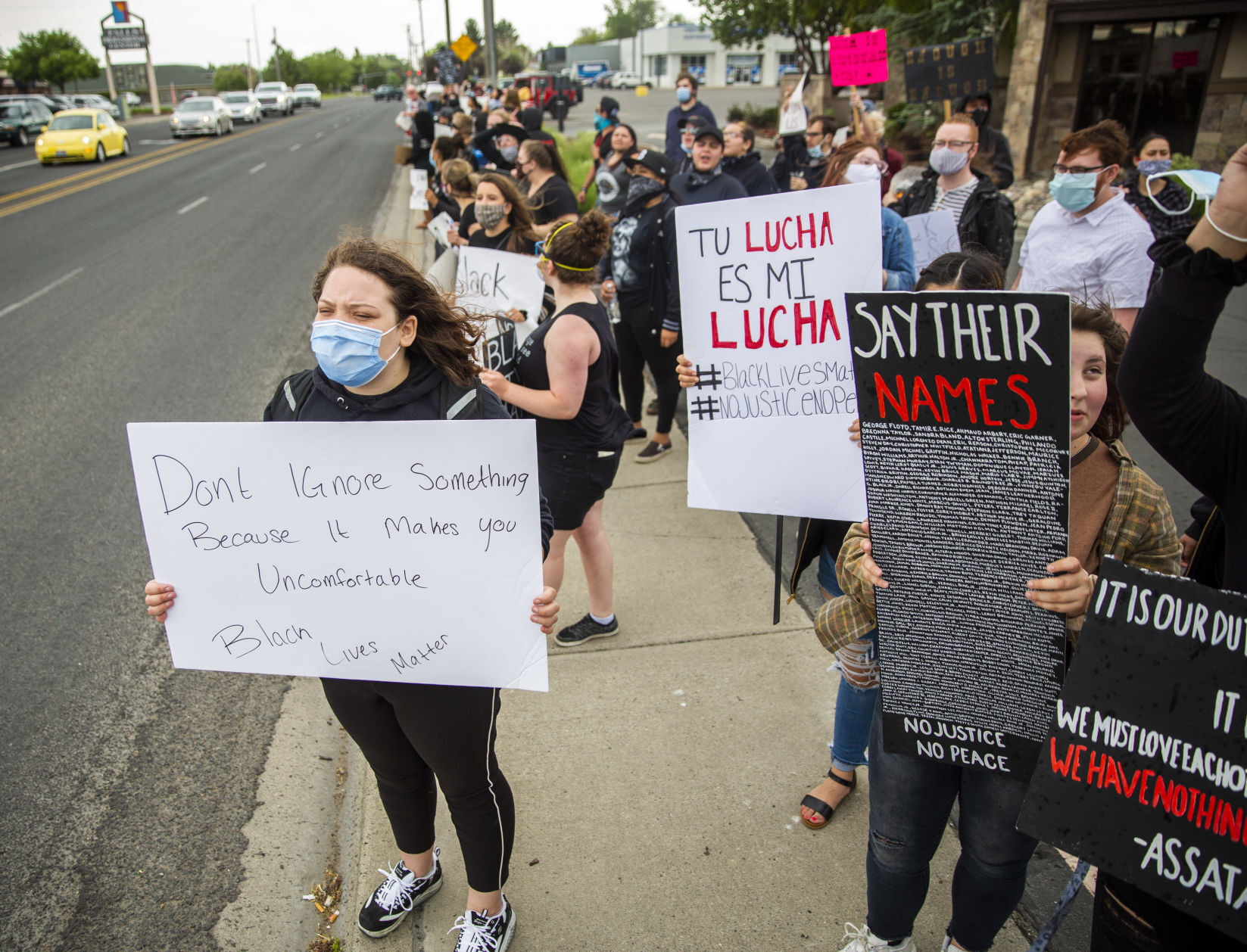 Citizens gather to protest police brutality
